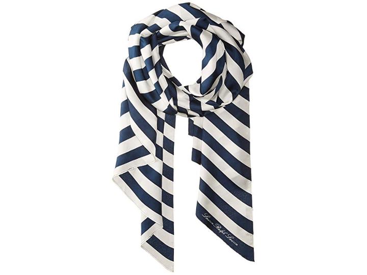 Lauren Ralph Lauren Sonia Silk Oblong Scarf (navy) Scarves