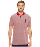 U.s. Polo Assn. Classic Fit Color Block Short Sleeve Pique Polo Shirt (apple Cinnamon) Men's Short Sleeve Pullover