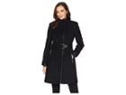 Vince Camuto Belted Mixed Media Wool Coat R1181 (black) Women's Coat