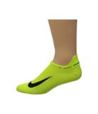 Nike Elite Running Lightweight No Show (volt/black/black) No Show Socks Shoes