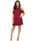 American Rose Emma Cold Shoulder Dress (burgundy) Women's Dress