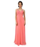Faviana Chiffon Shirred Bust Dress 7515 (sorbet) Women's Dress