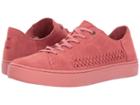 Toms Lenox Sneaker (faded Rose Monochrome Deconstructed Suede/woven Panel) Women's Lace Up Casual Shoes