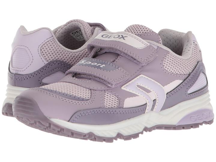 Geox Kids Bernie 10 (little Kid/big Kid) (rose Smoke/light Lilac) Girl's Shoes