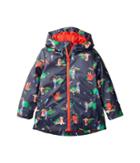 Joules Kids Printed Waterproof Coat (toddler/little Kids/big Kids) (navy Garden) Boy's Coat