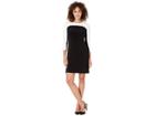 Tommy Hilfiger Solid Jersey Dress (black/ivory) Women's Dress