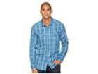 Royal Robbins Bug Barrier Ultra Light Long Sleeve Shirt (blue Stone) Men's Long Sleeve Button Up