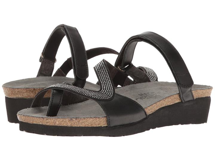 Naot Giovanna (black Raven Leather/gunmetal Rivets) Women's Shoes