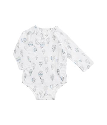 Aden + Anais Long Sleeve Kimono Body Suit (infant) (night Sky