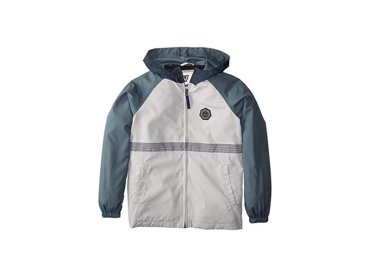 Vissla Kids Dredges Ii Windbreaker Jacket (big Kids) (light Grey) Boy's Coat