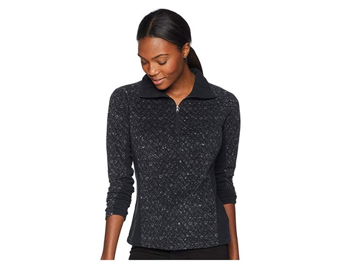 Columbia Glacialtm Iv Print 1/2 Zip (black Tweed) Women's Clothing