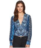 Free People Wild And Free Blouse (blue) Women's Blouse