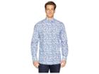 Eton Contemporary Fit Floral Printed Shirt (white/blue) Men's Clothing