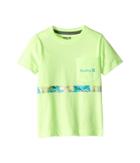 Hurley Kids Overgrown Stripe Tee (little Kids) (ghost Green Heather) Boy's T Shirt