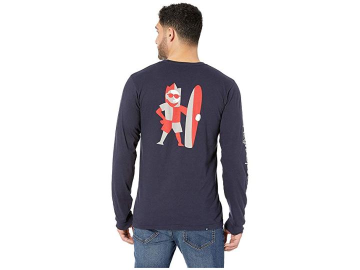Reyn Spooner Sun Man Long Sleeve T-shirt (navy) Men's T Shirt