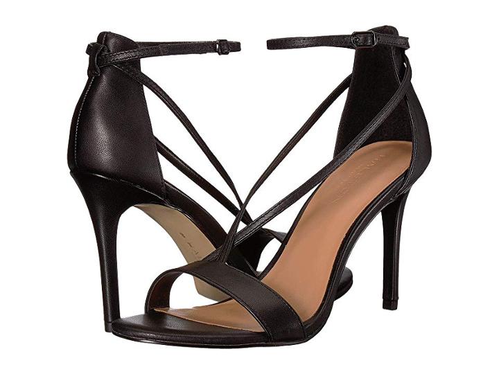 Halston Heritage Evie Heels (black Leather) Women's Shoes