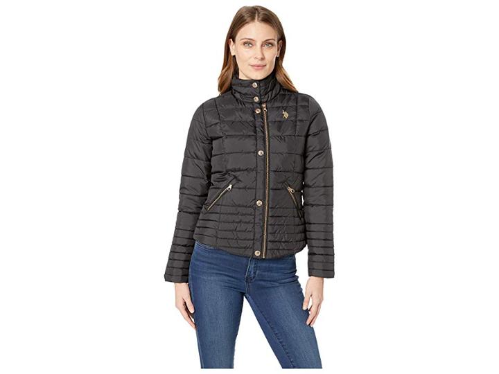U.s. Polo Assn. Puffer Jacket (black) Women's Coat