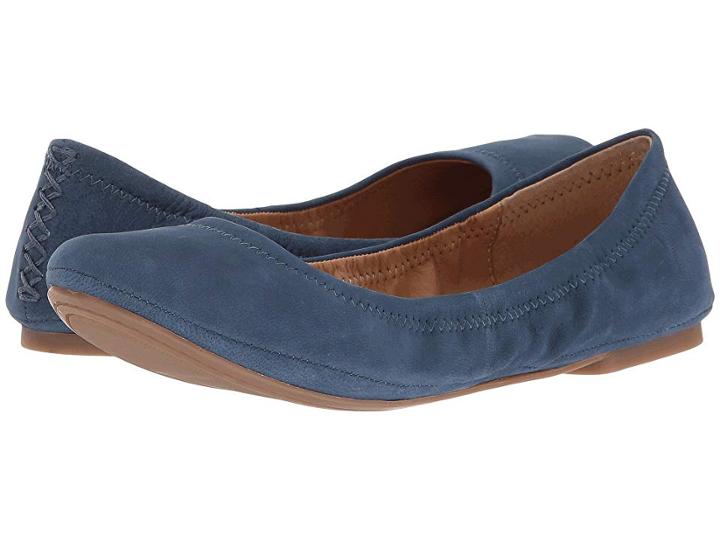 Lucky Brand Emmie (dark Chambray Elk Nubuck) Women's Flat Shoes