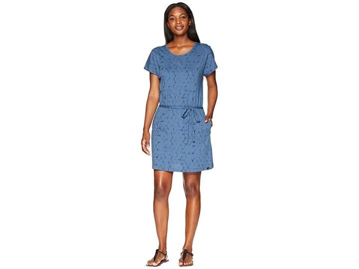 Jack Wolfskin Shibori Dress (ocean Wave All Over) Women's Dress