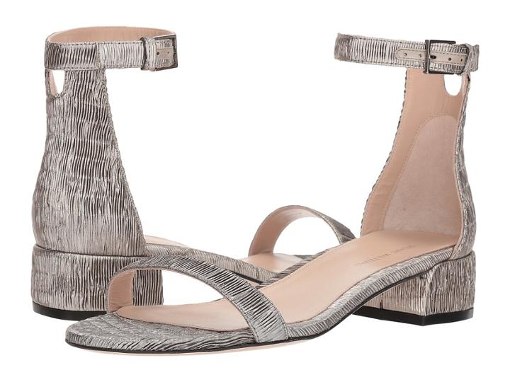 Stuart Weitzman 35lessnudist (argento Pleated Lurex) Women's Shoes