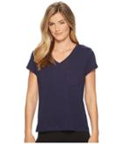 Nautica Solid Short Sleeve Tee (navy) Women's T Shirt
