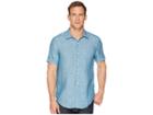 Nautica Short Sleeve Solid Linen Shirt (cargo Blue) Men's T Shirt