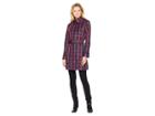 Lauren Ralph Lauren Windowpane Twill Trench Coat (red/navy) Women's Coat