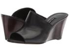 Nine West Janissah Slide Sandal (black Leather) Women's Shoes