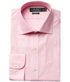 Lauren Ralph Lauren Classic Fit Non Iron Poplin Mini Paisley Print Spread Collar Dress Shirt (pink) Men's Long Sleeve Button Up