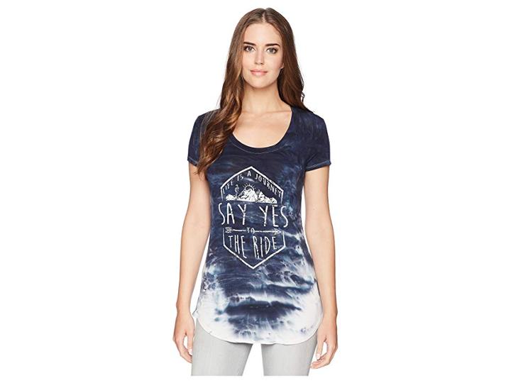 Rock And Roll Cowgirl Short Sleeve T-shirt 49t5551 (indigo) Women's T Shirt