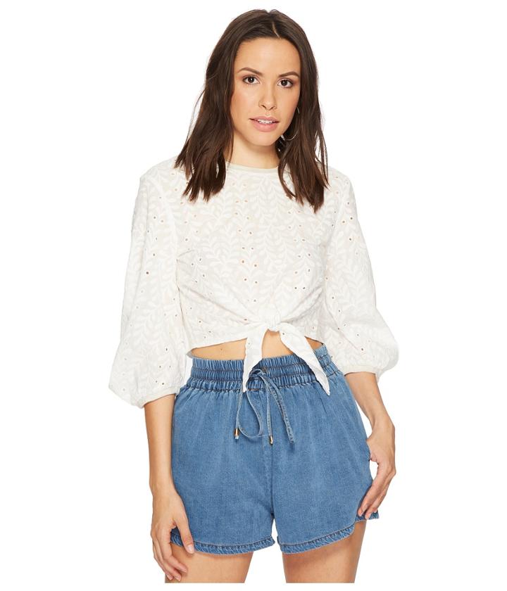 Bishop + Young Knit Back Embroidered Top (assorted) Women's Clothing