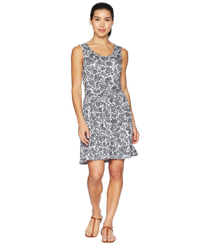 White Sierra Tangier Odor Free Printed Dress (black) Women's Dress
