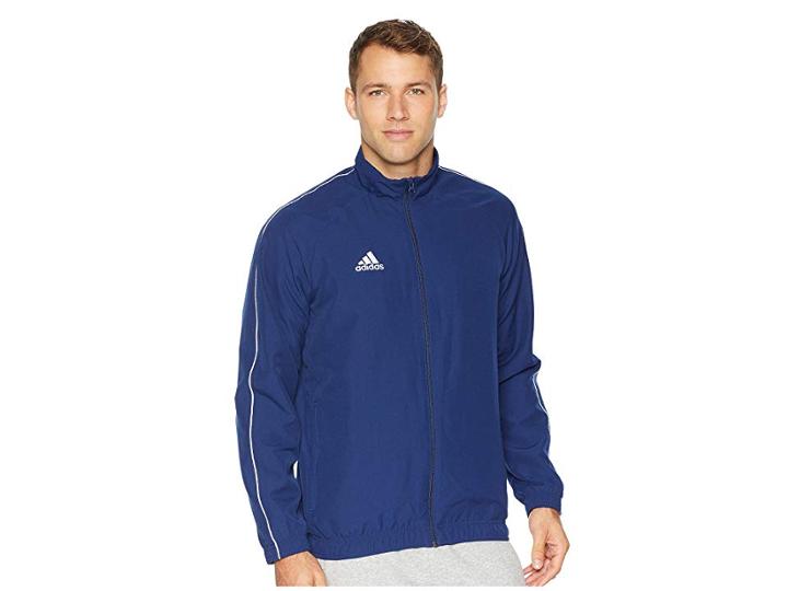 Adidas Core 18 Pregame Jacket (dark Blue/white) Men's Sweatshirt