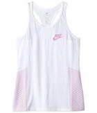 Nike Kids Sportswear Tri Tech Tank (little Kids/big Kids) (white) Girl's Sleeveless