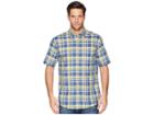 Pendleton S/s Seaside Button Down Shirt (lime Green/blue Plaid) Men's Short Sleeve Button Up