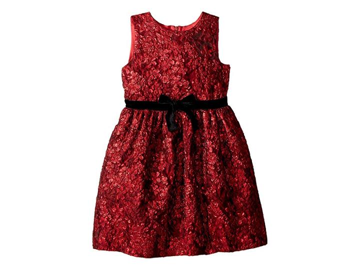 Oscar De La Renta Childrenswear Sleeveless Floral Dress (little Kids/big Kids) (poppy Red) Girl's Dress