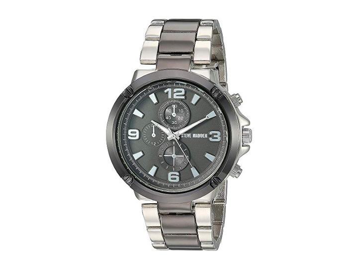 Steve Madden Multifunctional Dial Men Alloy Band Watch Smw198 (gunmetal) Watches