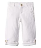 Janie And Jack Linen Roll-up Pants (toddler/little Kids/big Kids) (white) Boy's Casual Pants
