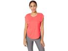 Nike City Sleek Top Short Sleeve (ember Glow/reflective Silver) Women's Clothing