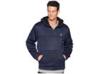 U.s. Polo Assn. 1/2 Zip Hoodie (classic Navy Heather) Men's Sweatshirt