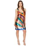 Just Cavalli Shimmer Sleeveless Short Swing Dress (multicolor) Women's Dress