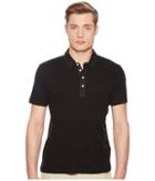 Billy Reid Short Sleeve Cashmere Polo (black) Men's Clothing