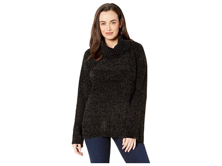 Lucky Brand Chenille Cowl Neck Sweater (lucky Black) Women's Sweater