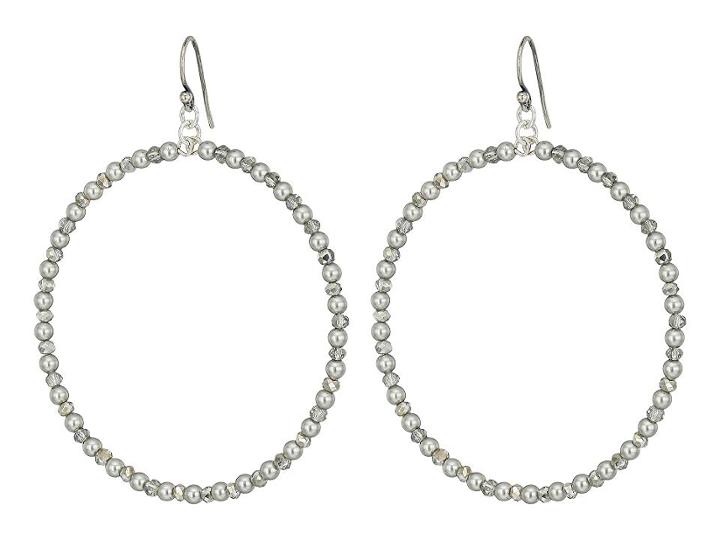 Chan Luu Crystal Hoop Earrings (grey Mix) Earring