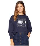 Juicy Couture Juicy Mirrored Logo Terry Pullover (regal) Women's Clothing