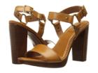 Frye Sara Harness Sandal (tan Smooth Polished Veg) High Heels
