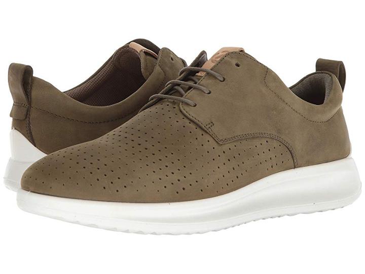 Ecco Aquet Perf Tie (grape Leaf) Men's Lace Up Casual Shoes