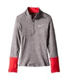 Nike Kids Dry Element 1/2 Zip Running Top (little Kids/big Kids) (atmosphere Grey/tropical Pink) Girl's Clothing