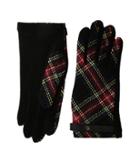 Lauren Ralph Lauren Tartan Rll Monogram Touch Glove (black Plaid) Dress Gloves