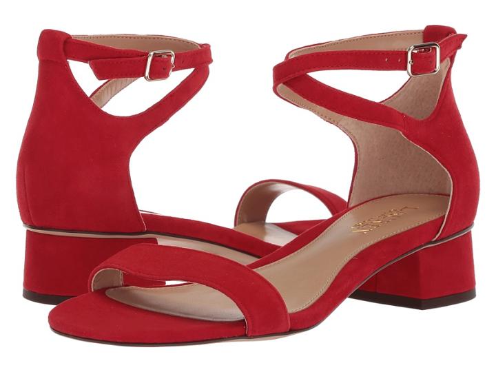 Lauren Ralph Lauren Betha (tomato Red Kid Suede) Women's Shoes